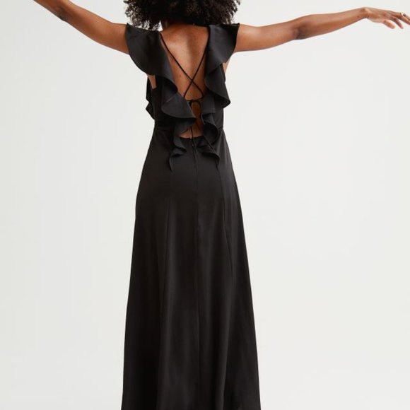 NEW!! H & M Flounced Maxi Dress - Picture 4 of 6